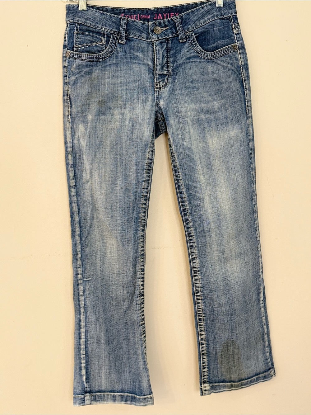 Cruel Denim Jayley embroidered retro 90s Y2K straight jeans 29/7R